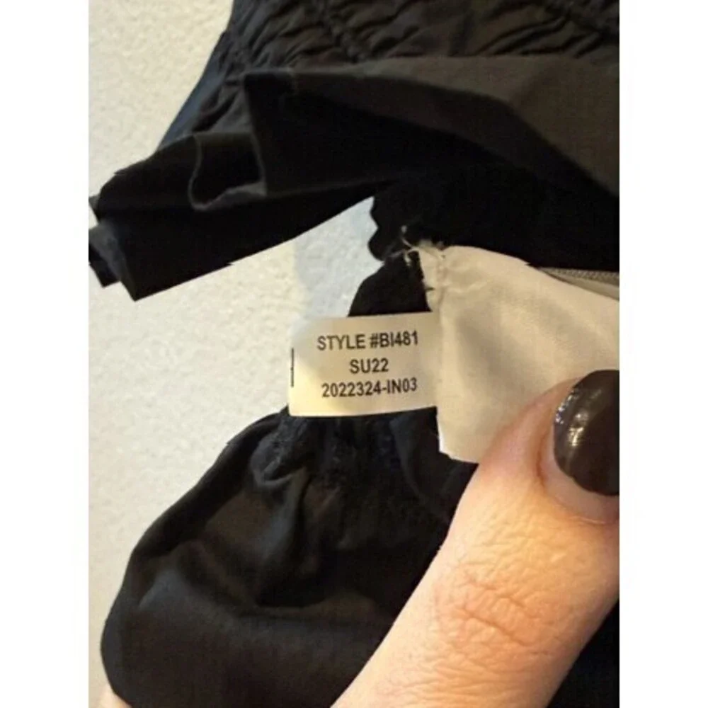 J.Crew Cinched-Waist Cotton Poplin Tank Top - Black - XL